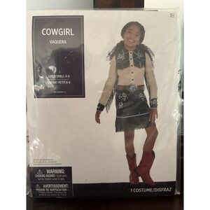 Cowgirl Costume Rodeo Western Costume Cosplay Child Size Girls Small 4-6 NEW